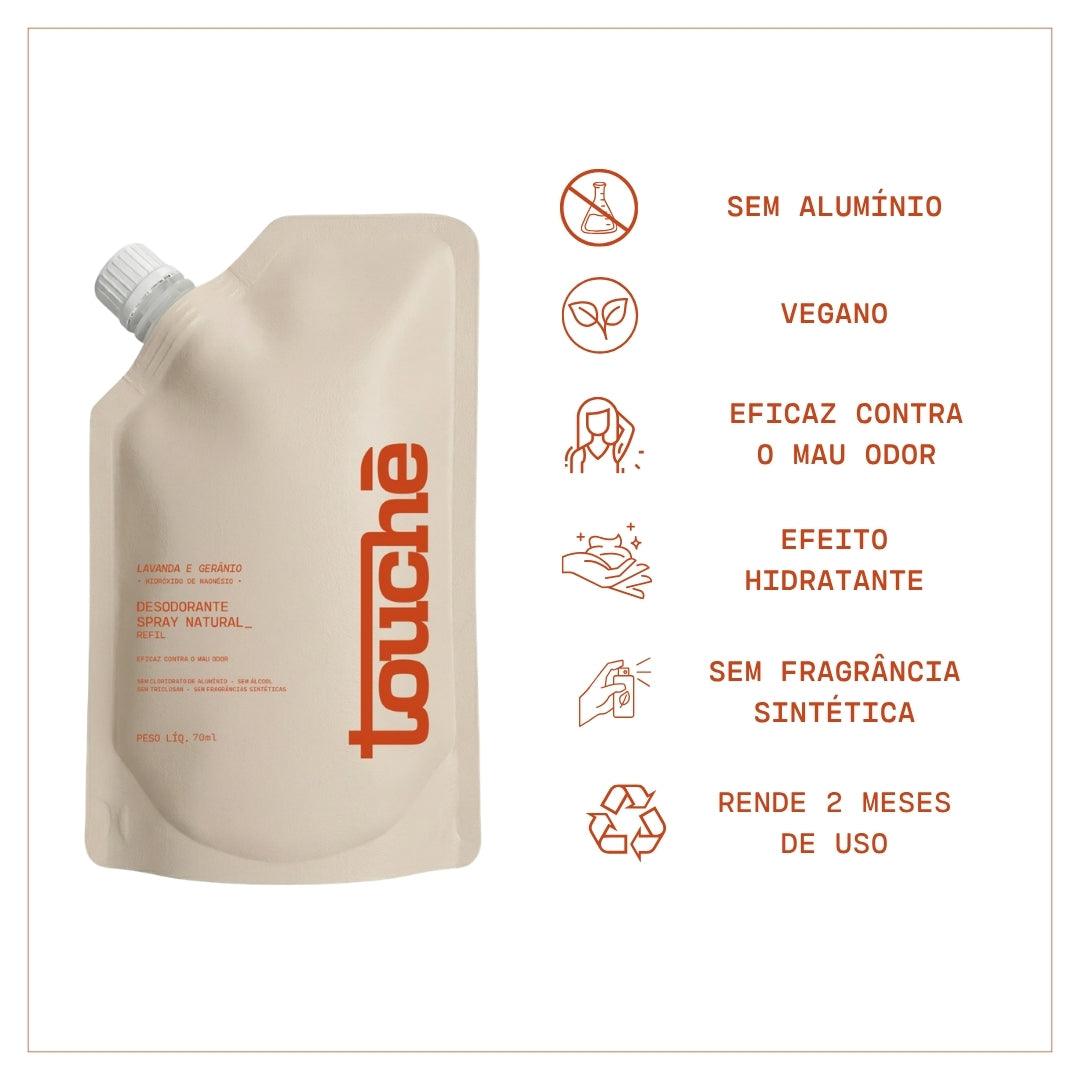Kit Sustentável | Desodorante Spray Natural + Refil Sem Alumínio  · Vegano