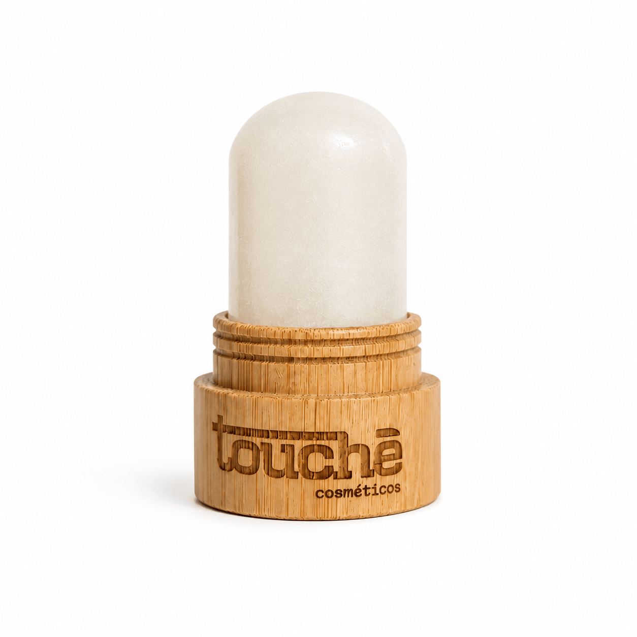 Desodorante de cristal natural com embalagem de bambu da Touché Cosméticos, sem toxinas e suave para a pele