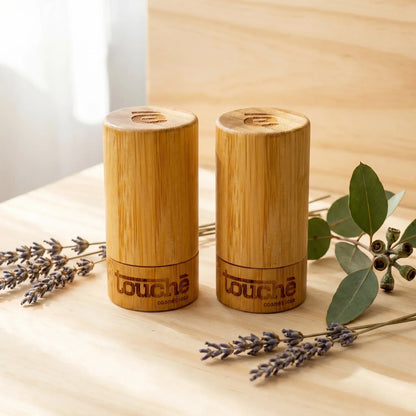 Desodorante de cristal natural em embalagem de bambu